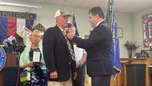 Congressman Nick LaLota Present Purple Heart to Vietnam Veteran Daniel Knote of Riverhead